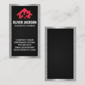 Zuhause- und Tools-Logo | Silbergrenze Visitenkarte (Vorne/Hinten)