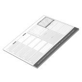 Zuhause und wöchentlicher Gray-Desck-Planer Notizblock (angewinkelt)