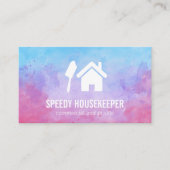 Zuhause und Zimmer | Aquarelltextur Visitenkarte (Vorderseite)