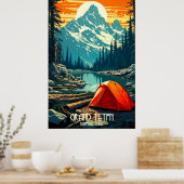 Zuhause unter den Giganten | Grand Teton Camping Poster (Küche)