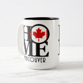 ZUHAUSE Vancouver (kanadische Flagge) 15oz Zweifarbige Tasse (Vorderseite Links)