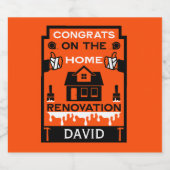 Zuhause-Verbesserung Alkoholflaschenetikett (Einzelnes Label)