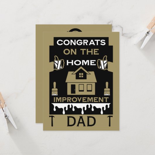 Zuhause-Verbesserung Karte (Vorderseite/Rückseite Beispiel)