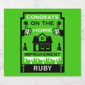 Zuhause-Verbesserung Schaumweinetikett (Einzelnes Label)