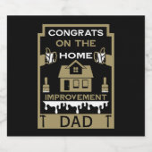 Zuhause-Verbesserung Schaumweinetikett (Einzelnes Label)