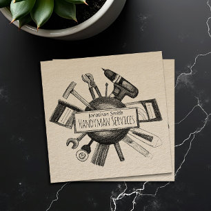 Zuhause-Verbesserung und -Reparatur Quadratische Visitenkarte