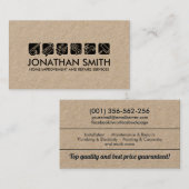 Zuhause-Verbesserung und -Reparatur Visitenkarte (Vorne/Hinten)