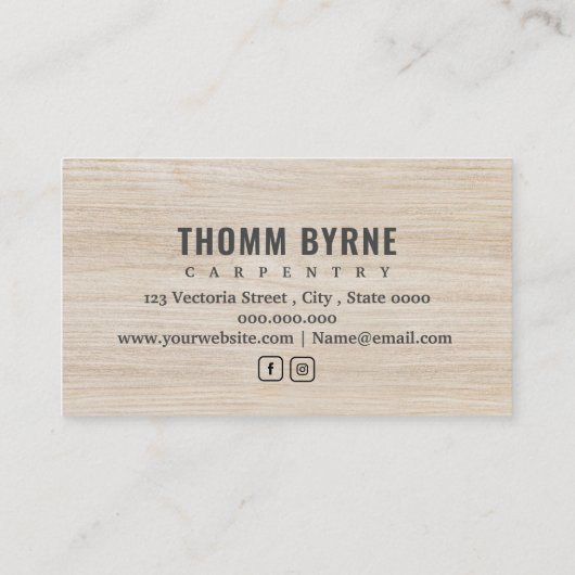 Zuhause-Verbesserung von Holzarbeitern/Tischlerwer Visitenkarte (Rückseite)