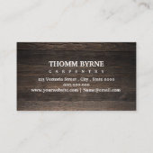 Zuhause-Verbesserung von Holzarbeitern/Tischlerwer Visitenkarte (Rückseite)