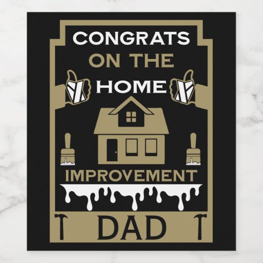 Zuhause-Verbesserung Weinetikett (Einzelnes Label)