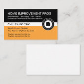 Zuhause-Verbesserungs-Bau Visitenkarte (Vorne/Hinten)