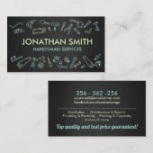 Zuhause-Verbesserungssymbole - Handyman-Dienste Visitenkarte (Vorne/Hinten)