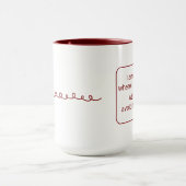 Zuhause (verlassen, rot) tasse (Zentrum)