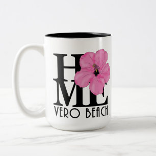 ZUHAUSE Vero Beach Pink Hibiskus 15oz Zweifarbige Tasse