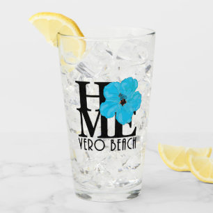 ZUHAUSE Vero- Beachblau-Hibiskus Glas