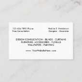 Zuhause-Verzierung Visitenkarte (Rückseite)