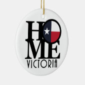 ZUHAUSE Victoria Texas Keramik Ornament (Rechts)