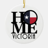 ZUHAUSE Victoria Texas Keramik Ornament (Vorne)