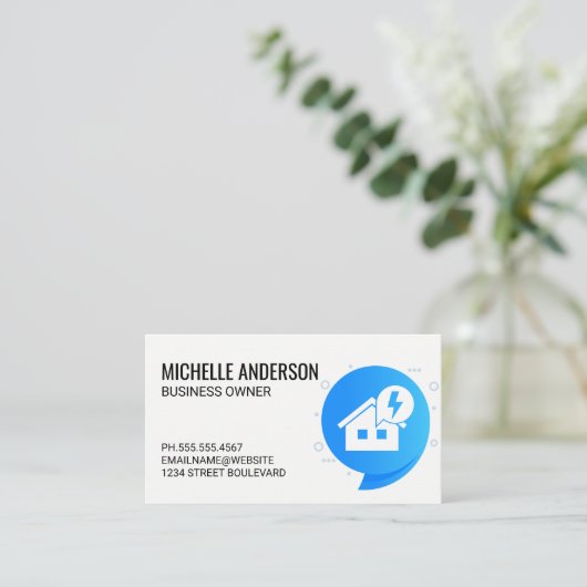 Zuhause Visitenkarte (Stehend Vorderseite)