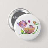 "Zuhause-" Vogel-Knopf-Abzeichen Button (Vorne & Hinten)