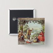 Zuhause vom Bach, die glücklichen Fischer Button (Vorne & Hinten)