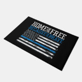 Zuhause vom freien wegen der tapferen USA-Flagge Fußmatte (Schrägansicht)