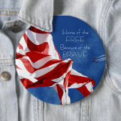 Zuhause vom freien wegen des tapferen Knopfes Button (Beispiel)