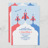 Zuhause von Air Force Red White und Blue Einladung (Vorne/Hinten)