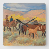 Zuhause von Maynard Dixon Quadratische Wanduhr (Vorderseite)