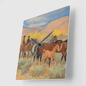 Zuhause von Maynard Dixon Quadratische Wanduhr (Winkel)