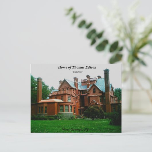 Zuhause von Thomas Edison Postkarte (Stehend Vorderseite)