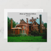 Zuhause von Thomas Edison Postkarte (Vorne/Hinten)