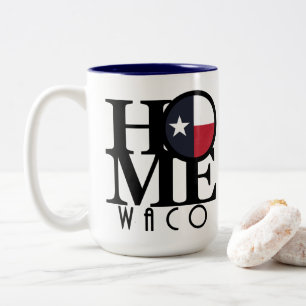ZUHAUSE Waco Texas 15oz Zwei-Tonen-Kaffee-Tasse Zweifarbige Tasse