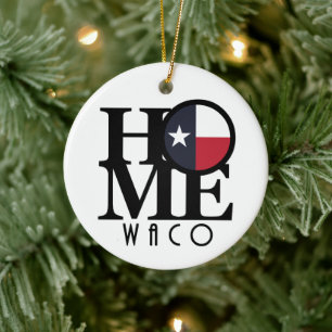 ZUHAUSE Waco Texas Keramik Ornament