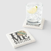 ZUHAUSE Wagoner Oklahoma Steinuntersetzer (Seitenansicht)