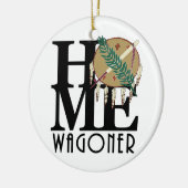 ZUHAUSE Wagoner Oklahome Keramik Ornament (Links)