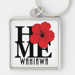 ZUHAUSE Wahiawa Roter Hibiskus Schlüsselanhänger