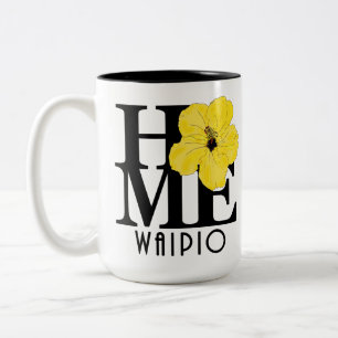 ZUHAUSE Waipio Hawaii Gelber Hibiskus 15oz Zweifarbige Tasse