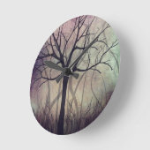 Zuhause Wall Clock Tree Art Twilight Runde Wanduhr (Winkel)