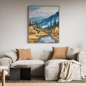 Zuhause Wall Decke, schöne Berglandschaft Leinwanddruck