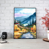 Zuhause Wall Decke, schöne Berglandschaft Leinwanddruck