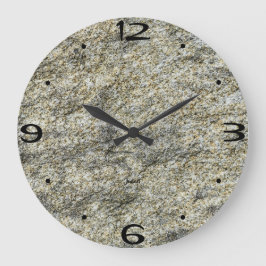 Zuhause Wall Room Art Rock Natural Granite Textur Große Wanduhr