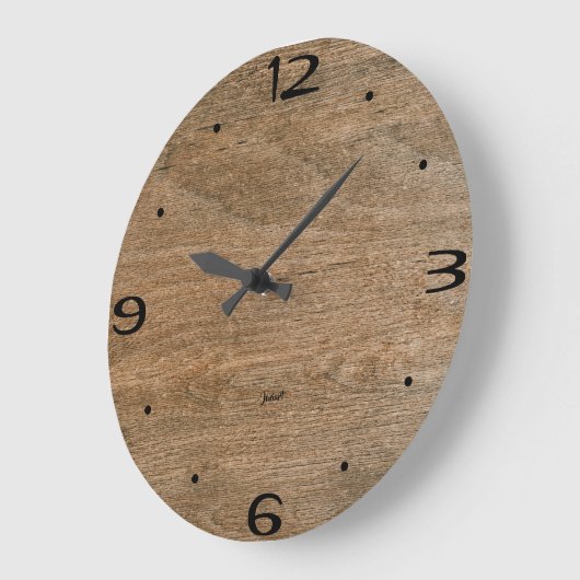 Zuhause Wall Room Eiche Holzkörner Rustikale Hütte Große Wanduhr (Winkel)