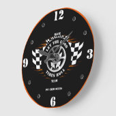 Zuhause Wall Timepiece Sports Car Racing Pit Crew Große Wanduhr (Winkel)