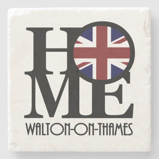 ZUHAUSE Walton-On-Thames Steinuntersetzer (Vorderseite)