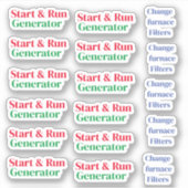 Zuhause-Wartung Aufkleber (Vorderseite)