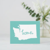 Zuhause Washington Custom Color Postkarte (Stehend Vorderseite)