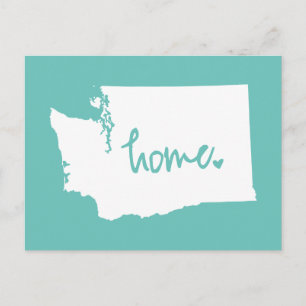 Zuhause Washington Custom Color Postkarte
