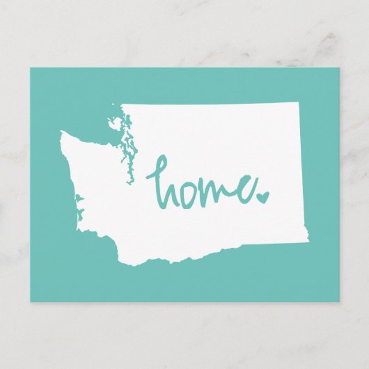 Zuhause Washington Custom Color Postkarte (Vorderseite)