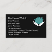 Zuhause Watch Services Business Card Design Visitenkarte (Vorderseite)